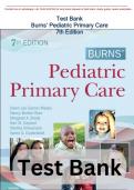 Test Bank for Burns' Pediatric Primary Care 7th Edition ISBN: 9780323581967 | Chapter 1-46 | Complete Guide A+