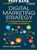 Test Bank For Digital Marketing Strategy 3rd Edition By Simon Kingsnorth 2024 . All Chapters A+