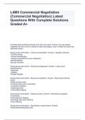 L4M5 Commercial Negotiation (Commercial Negotiation) Latest Questions With Complete Solutions Graded A+