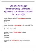 BUNDLE for ONS/ONCC Chemotherapy Immunotherapy Certification Exam Latest 2024