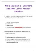 BUNDLE for NURS615 | NURS 615 exam 1 | Questions and 100% Correct Answers Rated A+ | Maryville 