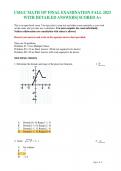 UMGC MATH 107 FINAL EXAMINATION FALL 2023 WITH DETAILED ANSWERS| SCORED A+