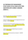 3A TURFGRASS PEST MANAGEMENT STUDY GUIDE ACTUAL EXAM LATEST 2024 QUESTIONS WITH CORRECT ANSWERS GRADE A+