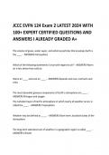 JCCC EVFN 124 Exam 2 LATEST 2024 WITH  100+ EXPERT CERTIFIED QUESTIONS AND ANSWERS I ALREADY GRADED A+   