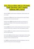 TCC PTLEA FDLE SOCE CPO Study  Guide Questions with Complete  Solutions 100% Solved 