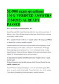 SC-900 exam questions 100% VERIFIED ANSWERS  2024/2025 ALREADY  PASSED