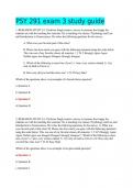 PSY 291 exam 3 study guide