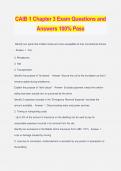 CAIB 1 Chapter 3 Exam Questions and Answers 100% Pass