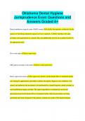 Oklahoma Dental Hygiene  Jurisprudence Exam Questions and  Answers Graded A+