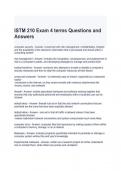 ISTM 210 Exam 4 terms Questions and Answers