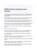 ISTM 210 Exam 4 Questions and Answers 2024