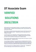 DT Associate Exam VERIFIED SOLUTIONS  2023//2024