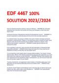 EDF 4467 100%  SOLUTION 2023//2024