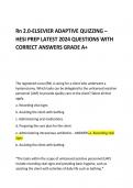  Rn 2.0-ELSEVIER ADAPTIVE QUIZZING – HESI PREP LATEST 2024 QUESTIONS WITH CORRECT ANSWERS GRADE A+