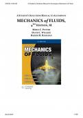 A STUDENT’S SOLUTIONS MANUAL TO ACCOMPANY MECHANICS of FLUIDS