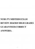 NURS 571 MIDTERM EXAM REVIEW 2024/2025 HIGH GRADES GUARANTEED(CORRECT ANSWERS).