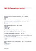    NUR170 Exam 4 latest solution