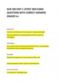 NUR 180 UNIT 1 LATEST 2024 EXAM QUESTIONS WITH CORRECT ANSWERS GRADED A+