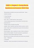 CAIB 3 - Chapter 5 - Surety Bonds Questions and Answers 100% Pass