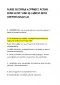 NURSE EXECUTIVE ADVANCED ACTUAL EXAM LATEST 2024 QUESTIONS WITH  ANSWERS GRADE A+