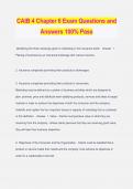 CAIB 4 Chapter 6 Exam Questions and Answers 100% Pass