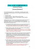 FINA 4358 HOMEWORK 9 Commercial Property Insurance 