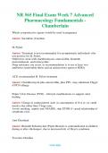 NR 565 (Latest 2024 / 2025) Final Exam Week 7 Advanced Pharmacology Fundamentals - Chamberlain  Questions and Answers (Verified Answers)