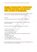 Oregon Construction Contractors CCB Test Question and Answers 2024