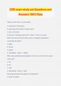 CDR exam study set Questions and Answers 100% Pass