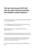 TEEX Jailer Exam Review LATEST 2024  WITH 30+ EXPERT CERTIFIED QUESTIONS AND ANSWERS I ALREADY GRADED A+