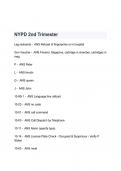 NYPD 2nd Trimester Exam Questions and Answers 2024( A+ GRADED 100% VERIFIED).