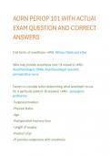 AORN PERIOP 101 WITH ACTUAI EXAM QUESTION AND CORRECT ANSWERS