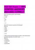 ISDS 505 Exam 1 100%  VERIFIED ANSWERS  2024/2025 CORRECT