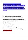 67 ARDS/ARF1. To evaluate the  effectiveness of ordered interventions for  a patient with ventilatory failure, which  diagnostic test will be most useful to the  nurse? 