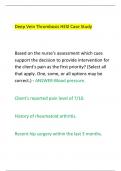 Deep Vein Thrombosis HESI Case Study 