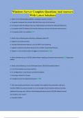 Windows Server Complete Questions And Answers With Latest Solutions