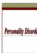 Personality-disorder- Summary notes