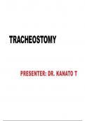 Tracheostomy Summary notes