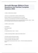 Servsafe Manager Midterm Exam Questions And Verified Complete Answers 2024.