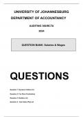 DEPARTMENT OF ACCOUNTANCY  AUDITING 300/BCTA  2024   QUESTION BANK: Salaries & Wages 