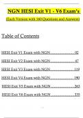 2024 NGN HESI EXIT EXAM V1, V2, V3, V4, V5, V6, EACH EXAM WITH 160 LATEST QUESTIONS AND ANSWERS UPDATED (VERIFIED REVISED FULL EXAM)