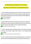 ATI RN Maternal Newborn Final Exam 2024 with NGN Questions and Verified Answers / A+ GRADE