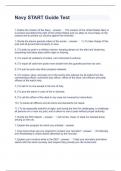 Navy START Guide Test Questions and Answers Graded A