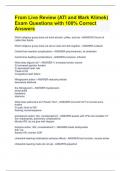 From Live Review (ATI and Mark Klimek) Exam Questions with 100% Correct Answers