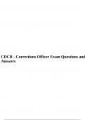 CDCR - Corrections Officer Exam Questions and Answers.