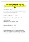 Guardianship State Review Test Questions with Complete Solutions, Rated A+