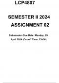 LCP4807 assignment 1semester 1 2024(WRITTEN)-DUE DATE 29 APRIL 2024 International Human Rights