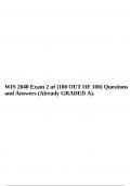 WIS 2040 Exam 2 uf (100 OUT OF 100) Questions and Answers (Already GRADED A) & WIS 3404 Exam 2 Study Guide (New Update) Questions and Verified Answers (GRADED A).