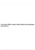 Correction Officer Study Guide (Ohio) Exam Questions and Answers.