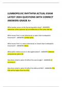  LUMBOPELVIC RHYTHYM ACTUAL EXAM LATEST 2024 QUESTIONS WITH CORRECT ANSWERS GRADE A+